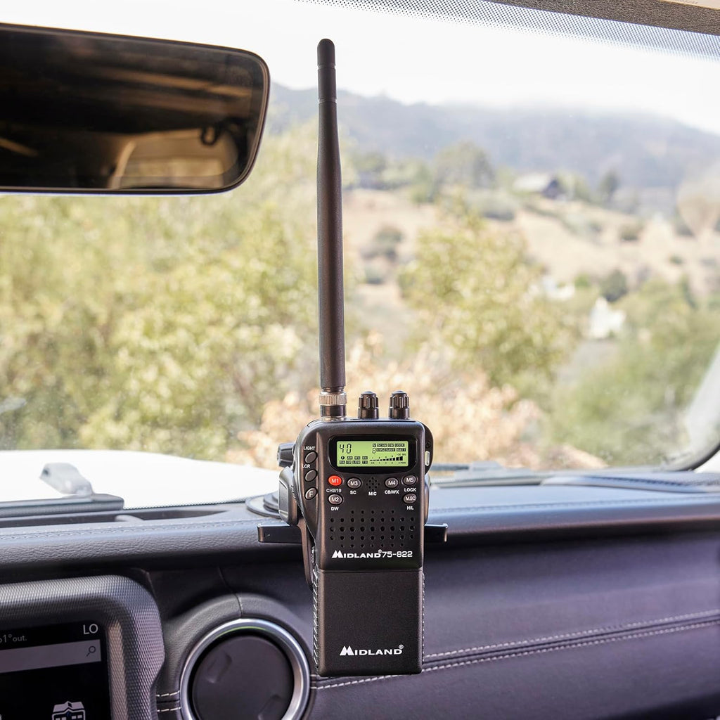 Midland 75-822 Handheld CB Radio & Mobile CB Radio – Walkie Talkie with 40 Channels, NOAA Weather Alerts, Long Range, Compatible with CB Antennas