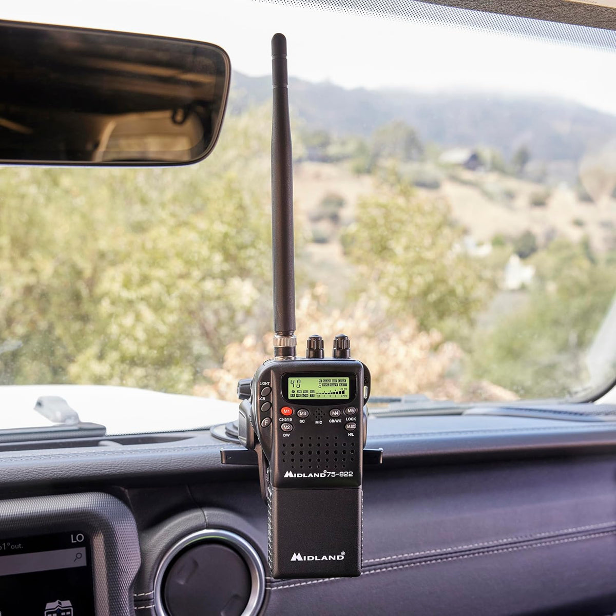 Midland 75-822 Handheld CB Radio & Mobile CB Radio – Walkie Talkie with 40 Channels, NOAA Weather Alerts, Long Range, Compatible with CB Antennas