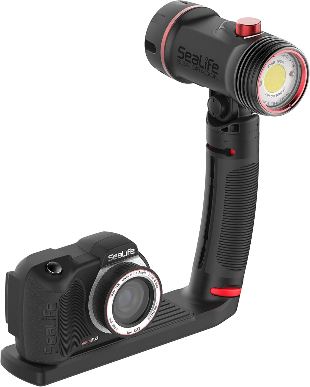 SeaLife Micro 3.0 Pro 3000 Color Boost Underwater Camera & Light Set for Photos and Video, Easy Set-up, Wireless Transfer, with Sea Dragon Travel case