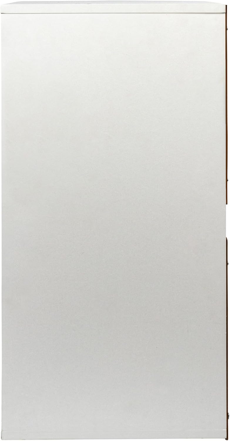 Household Essentials Laundry Sorter Cabinet, Scandi White Finish
