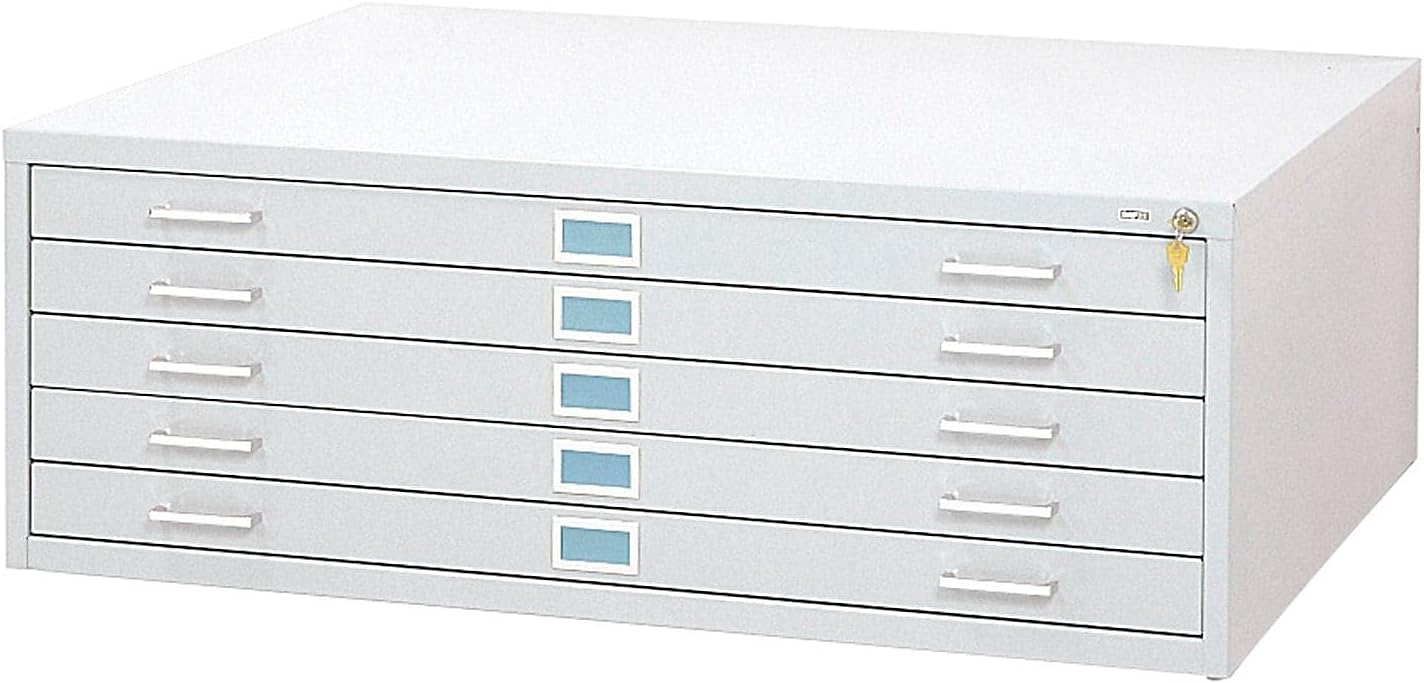 Safco Products 4997WHR Flat File Closed Base for 5-Drawer 4996WHR Flat File, Sold Separately, White