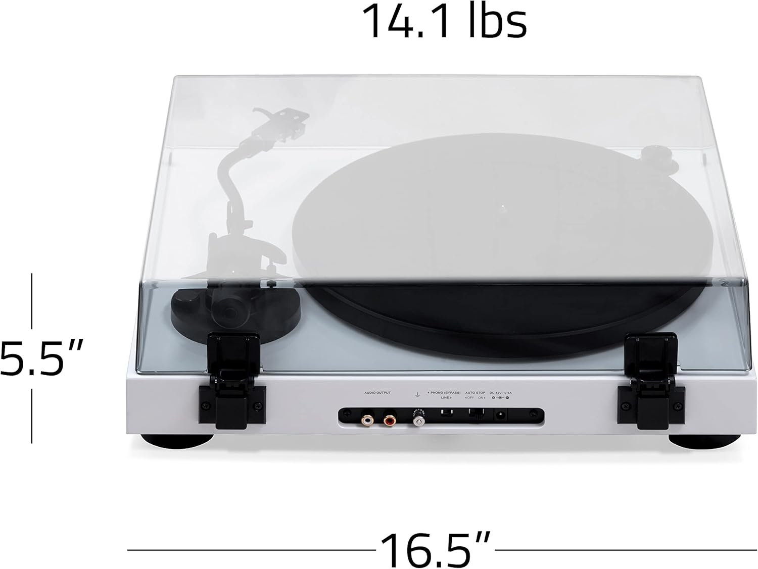Fluance RT81 Turntable with AT95E Cartridge, Belt Drive, Built-in Preamp, Adjustable Counterweight - Piano White