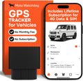 GPS Tracker for Vehicles, No Subscription with Real-Time Location, Mileage Tracking, Speeding Monitoring, Route History, Geofence, OBD, for Fleets & Families, USA, Any Vehicle 1998+, Moto Watchdog