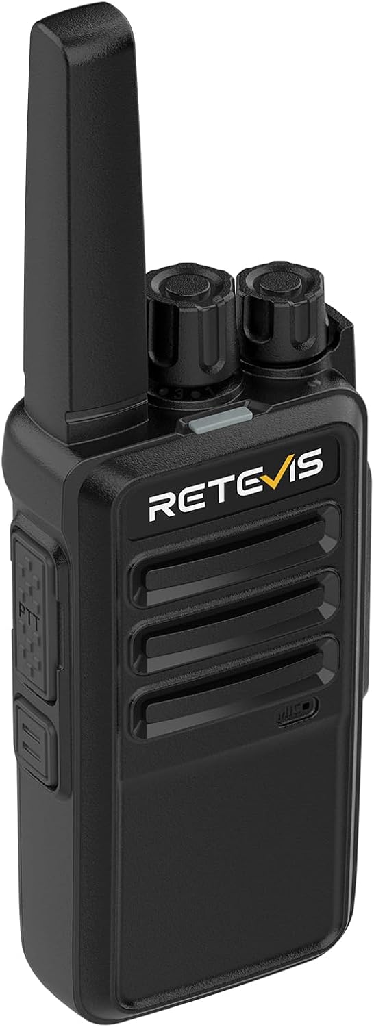 Retevis RT68 Walkie Talkies with Earpiece, Portable FRS Two-Way Radios Rechargeable, with 6 Way Multi Unit Charger, Hands Free, Long Range, Rugged 2 Way Radios 6 Pack for Adults School Church