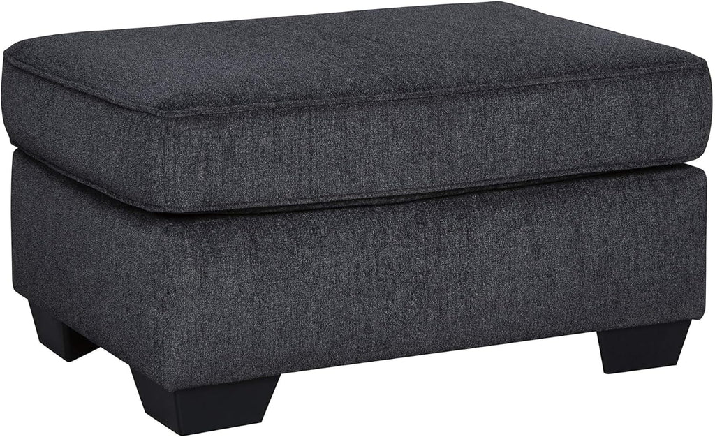 Signature Design by Ashley Altari Modern Rectangular Accent Ottoman, Dark Gray