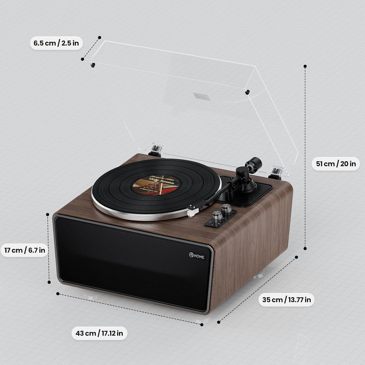 All in One Vinyl Record Player,Bluetooth Turntable Built in 4 Stereo Speakers Phono Preamp,High Fidelity Turntables for Vinyl Records with Magnetic Cartridge AT-3600L,2-Speed,33/45RPM,USB PC Recording