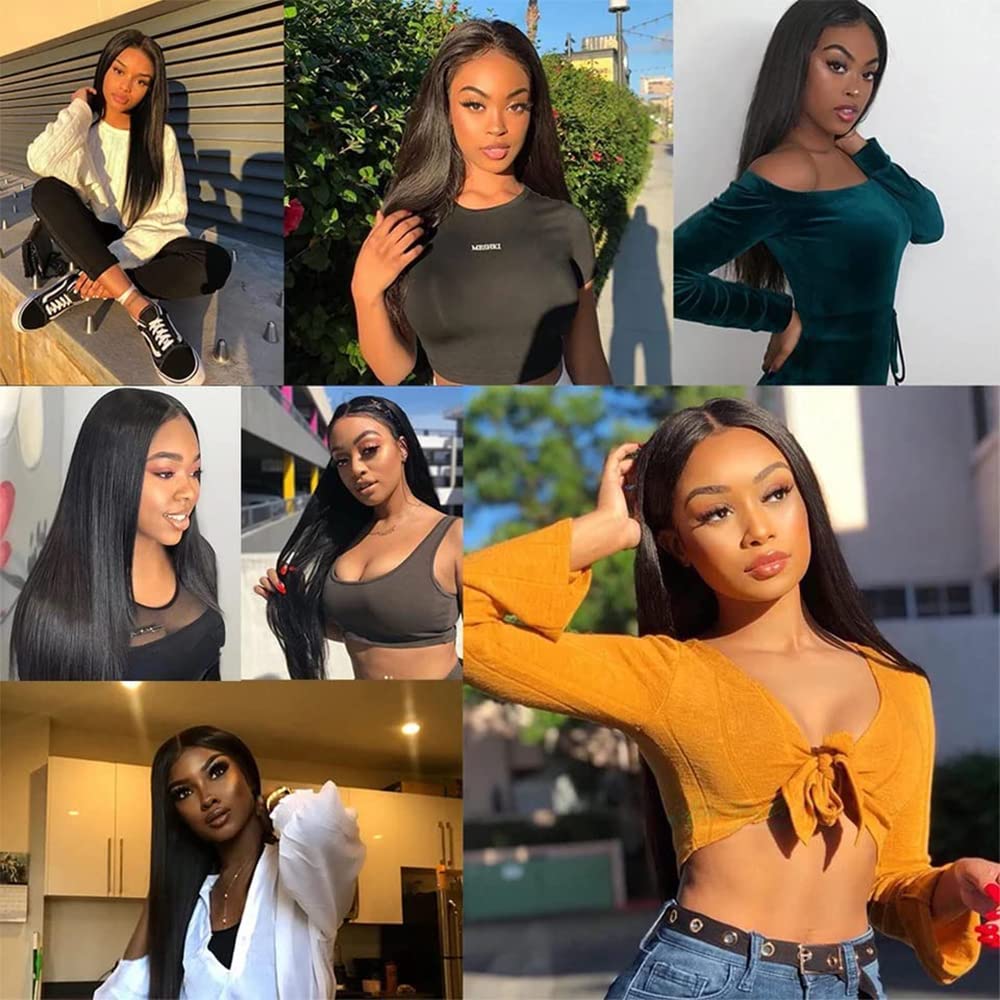 10A Brazilian Straight Human Hair Bundles 20 22 24 Inch 100% Unprocessed Virgin Straight Weave 3 Bundles Deals Human Hair