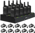 Retevis RT68B Walkie Talkies for Adults Long Range, Push Button, 10 Multi Way Charger & Earpieces, Easier Securer Charging, Rugged Rechargeable Two Way Radios for School Industry Warehouse(10 Pack)