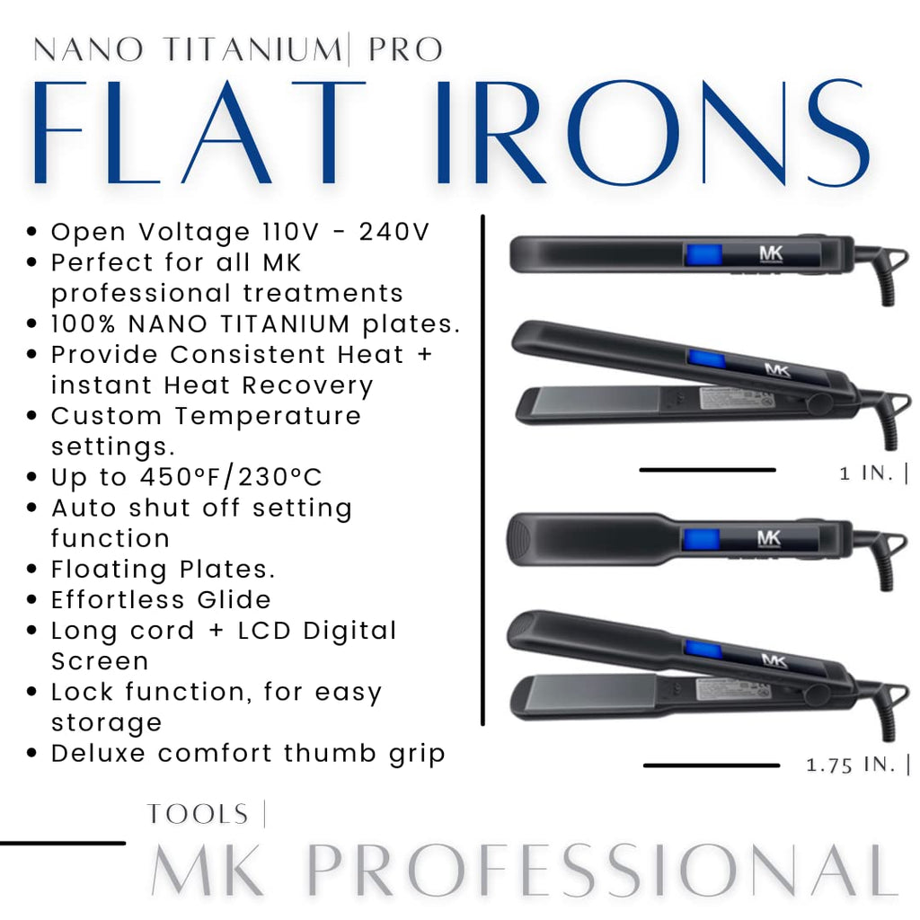 MK Nano Titanium Pro Hair Straightener 1.75 inch - Open Voltage 110-240 V