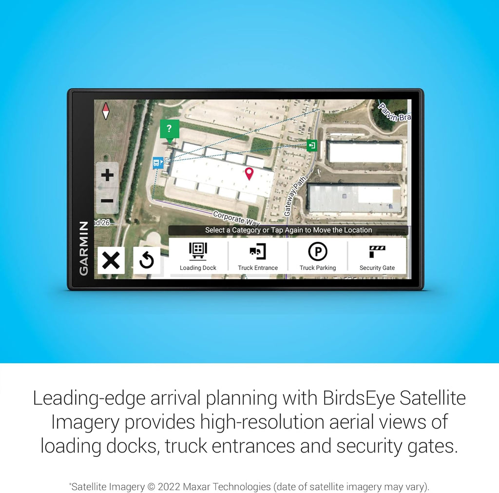 Garmin dzl OTR610, Large, Easy-to-Read 6' GPS Navigator, Custom Truck Routing, High-Resolution Birdseye Satellite Imagery, Directory of Truck & Trailer Services
