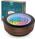 Homedics Drift 10” Wood Sand Table – App Controlled Moving Sand Art for Desk, Automated Sandscape Display with LED Lights, Quiet Metal Sphere, Modern Zen Relaxation Home Office Decor (Black Walnut)