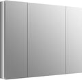 Kohler 99010-NA Verdera® Three-Door Bathroom Medicine Cabinet with Mirror, Surface-Mount Installed or Recessed Medicine Cabinet, Anodized Aluminum, 40 in. W x 30 in. H