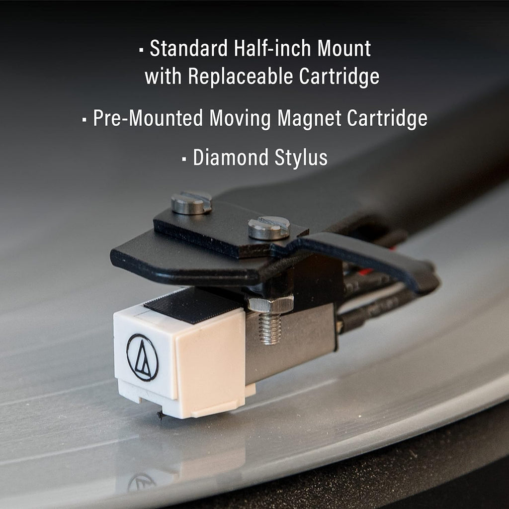 Crosley C62 Bluetooth Vinyl Record Player 120W Speakers, 2-Speed Belt-Drive Turntable, Anti-Skate, Walnut