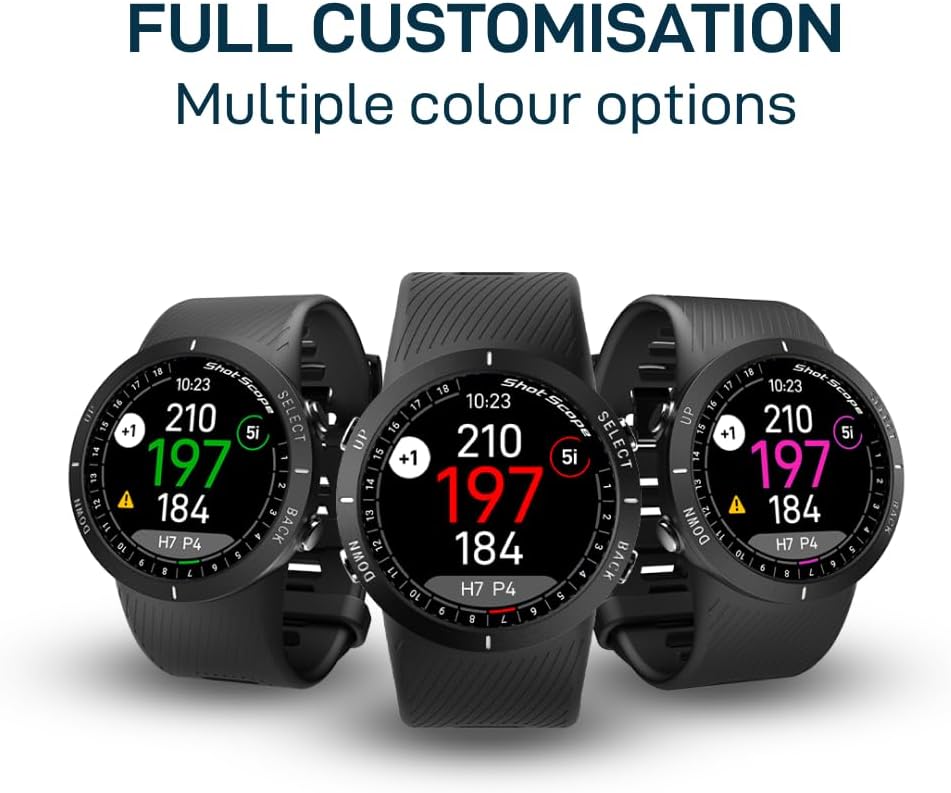 Shot Scope V5 GPS Watch, Shot Tracking, 36k+ Preloaded Courses, Full Course Maps, No Subscription (Black)
