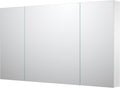 Sunrosa Aluminum Bathroom Medicine Cabinet with Mirror Door, 48" x 27.5", 3-Door Wall-Mounted & Recessed Bathroom Medicine Cabinet Organizer