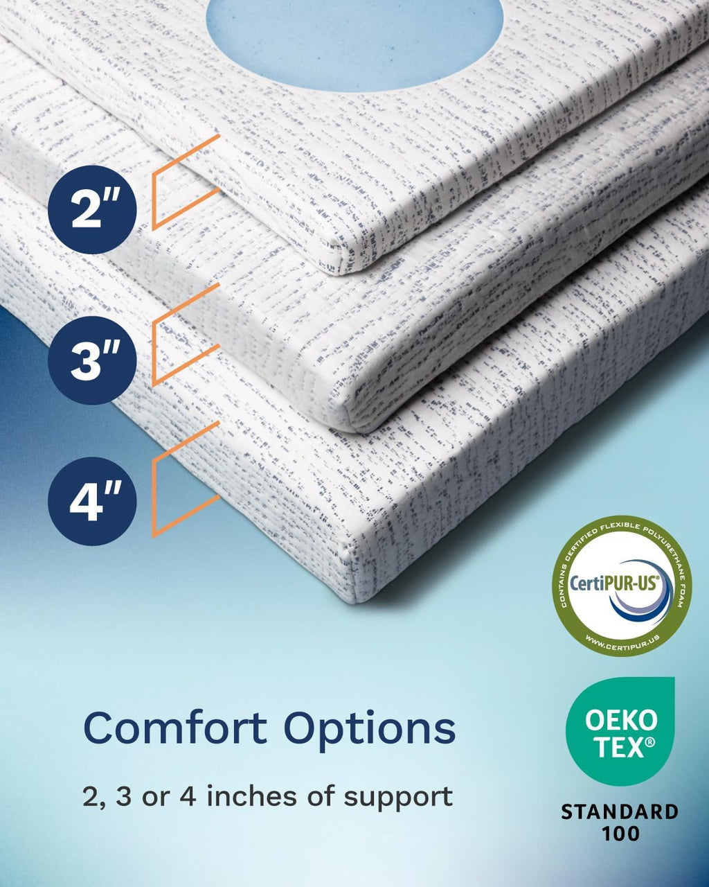 ViscoSoft 2 Inch Memory Foam Mattress Topper Cal King - Select High Density Ventilated Mattress Pad - Premium Removable Rayon Cover