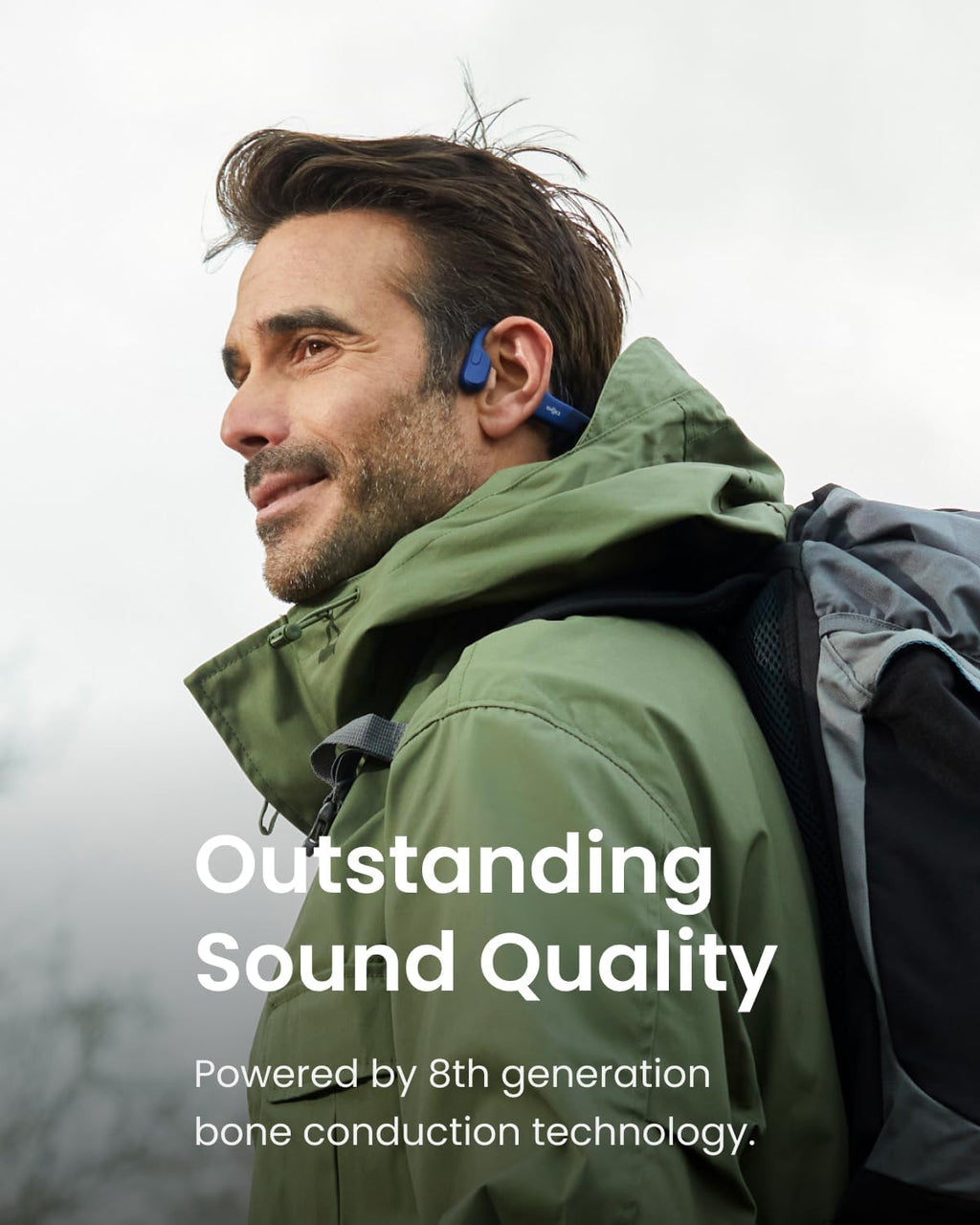 SHOKZ OpenRun Mini (AfterShokz Aeropex Mini) -Bone Conduction Open-Ear Bluetooth Sport Headphones (Renewed)
