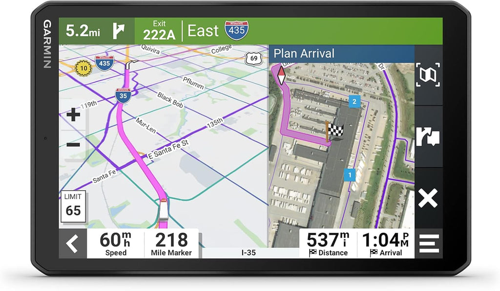 Garmin dezl OTR810, Large 8' GPS Navigator, Custom Truck Routing, High-Res Birdseye Satellite Imagery, Truck & Trailer Services Directory, Black