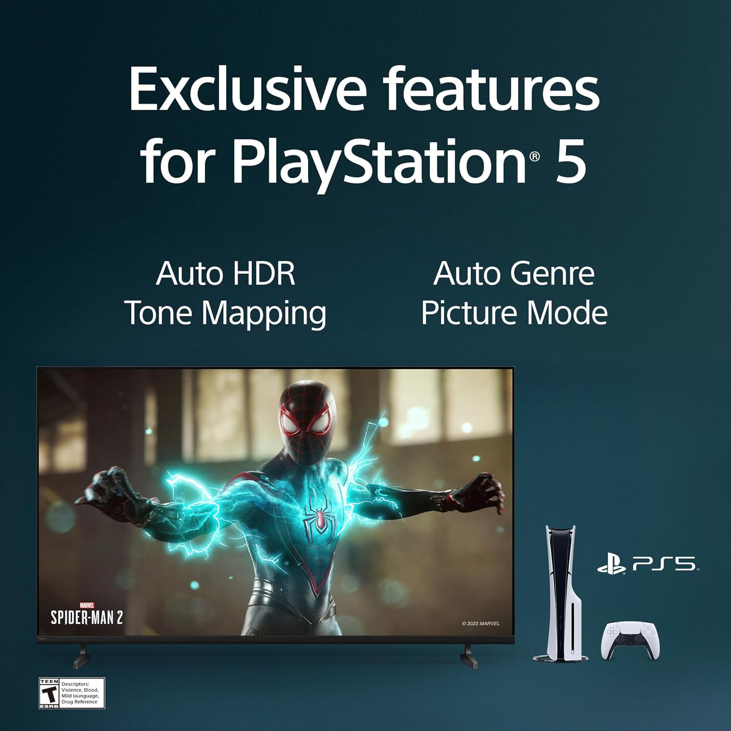 Sony BRAVIA 2 II 75 Inch 4K Ultra HD LED Smart TV with Google TV and Exclusive Features for PlayStation®5 (K-75S20M2)
