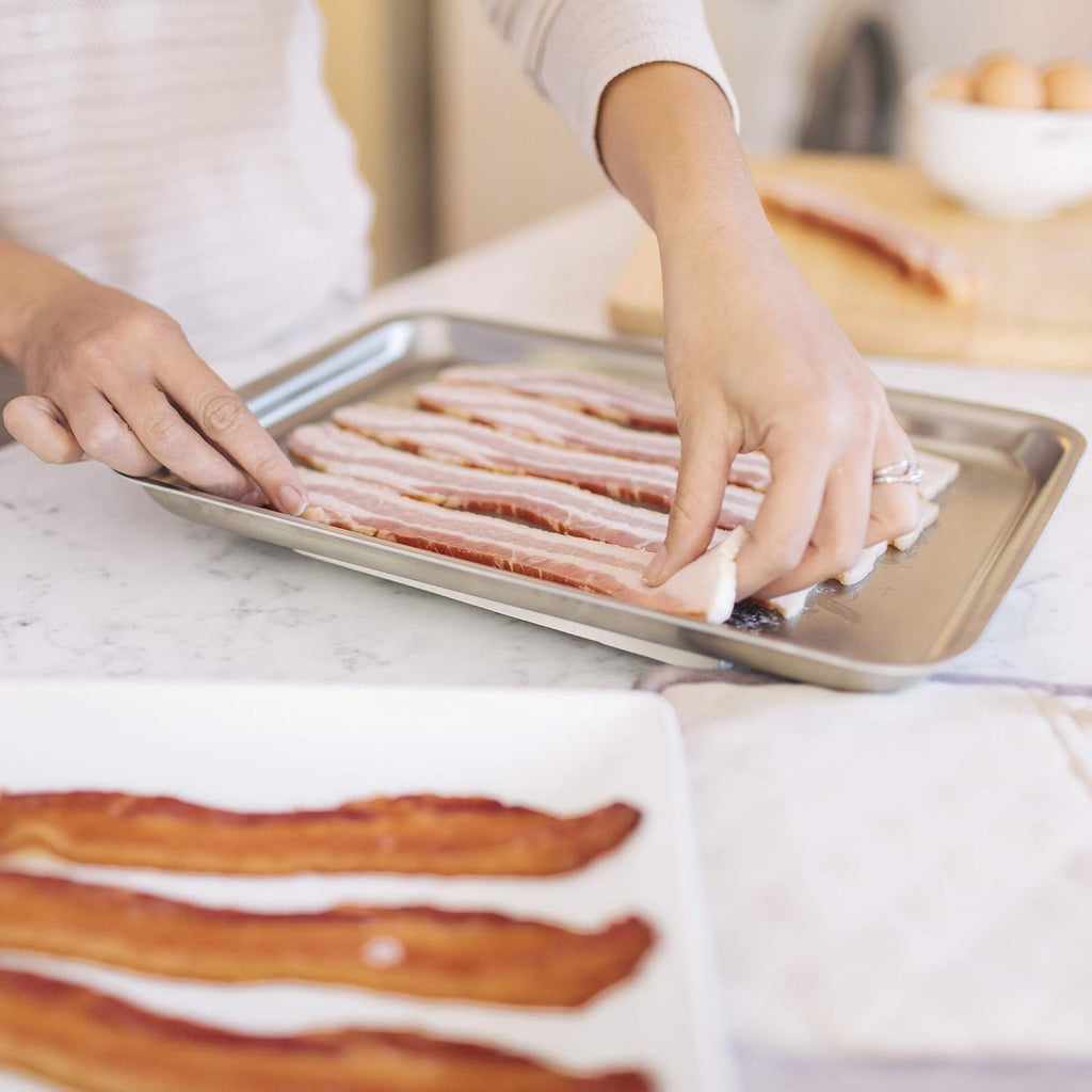 360 Stainless Steel Jelly Roll Pan, Handcrafted in the USA, 5 Ply, Surgical Grade Stainless Bakeware, Dishwasher Safe, Professional Grade, Use as Baking Pan, Roasting Pan (14"x10")