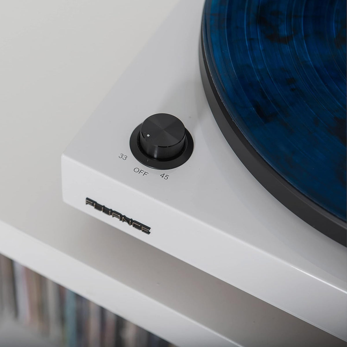 Fluance RT81 Turntable with AT95E Cartridge, Belt Drive, Built-in Preamp, Adjustable Counterweight - Piano White