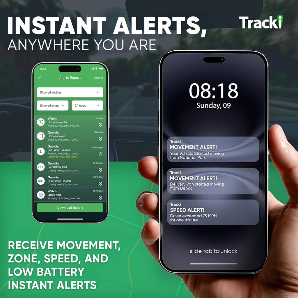 Tracki Pro GPS Tracker for Vehicles – Magnetic Waterproof 4G LTE Car Tracker, Long-Life Battery Up to 7 Months, Unlimited Distance, Hidden Tracking Device (Tracker 6-mo Subscription Incl.)