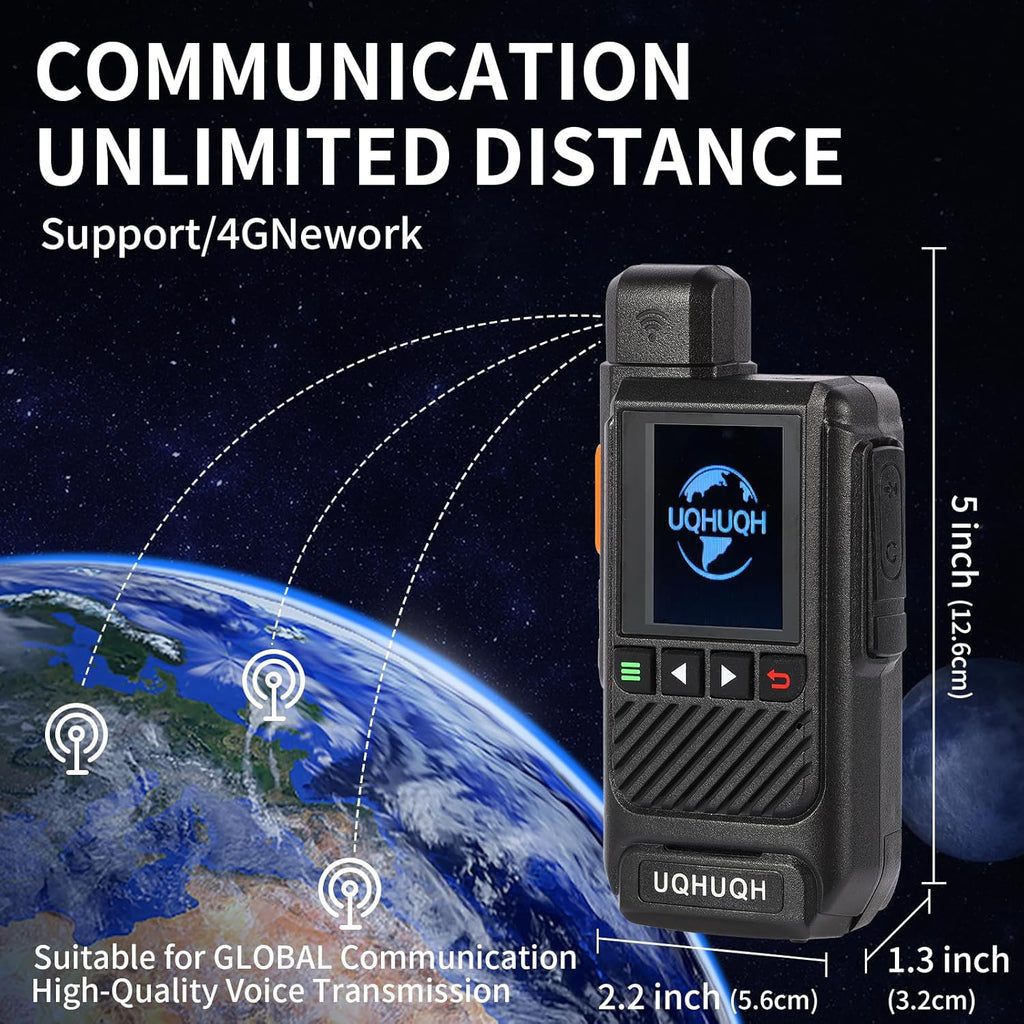 Lifetime Free Unlimited Range Walkie Talkies-4G LTE POC Long Range Two-Way Radios with Rapid PTT, Professional Nationwide Communication for Business, Travel & Family (2-Pack)