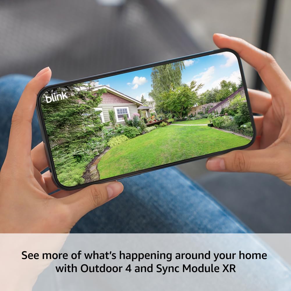 Blink Outdoor 4 XR – two-year battery wireless camera with 4x security coverage, 1000 ft open-air range or 400 ft with typical use — 6 camera system