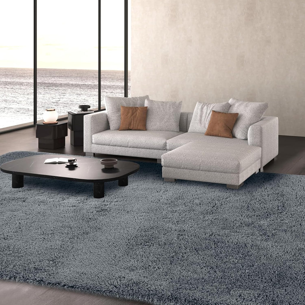 Fluffyrug Large Rugs for Living Room 10x14: Gray Extra Large Area Rugs 10x14 Living Room - Big Area Rug (Grey, 10x14 Feet)