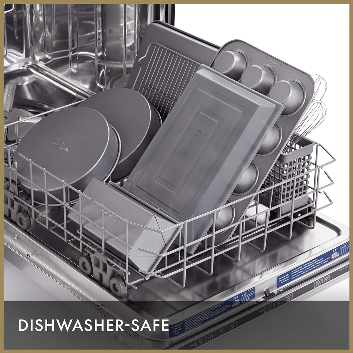 Calphalon 10-Piece Nonstick Bakeware Set Includes Baking Sheet Cookie Sheet Cake Pans Muffin Pan and More Dishwasher Safe Silver