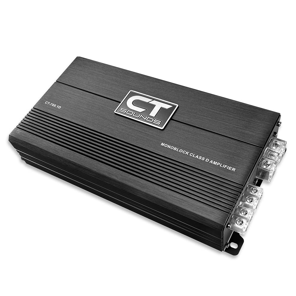 CT Sounds CT-700.1D Compact Class D Car Audio Monoblock Amplifier, 700 Watts RMS