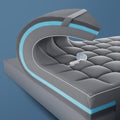 SLEEP ZONE Dual Layer 4 Inch Memory Foam Mattress Topper, 2 inch Cooling Gel Memory Foam Plus 2 inch Waterproof Removable Pillowtop Mattress Pad Cover for Back Pain, Comfort Support (Queen)