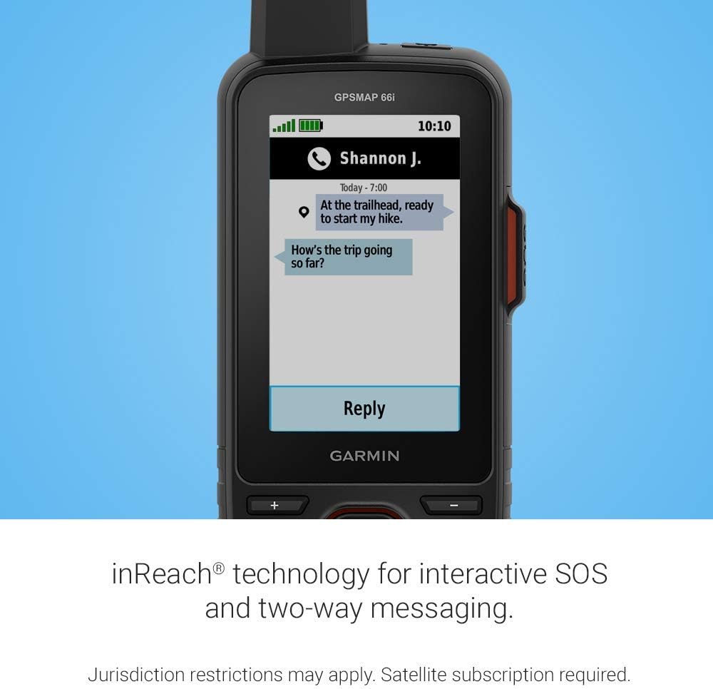Garmin GPSMAP 66i, GPS Handheld and Satellite Communicator, Featuring TopoActive mapping and inReach Technology (Renewed)