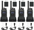 Retevis MateTalk P3 Digital Walkie Talkies with Earpiece, High Power,Compatible with Motorola Radio,DMR & Analog Dual Mode 2 Way Radio with SMS, LCD Screen, Professional Radio for Hotel(4 Pack)