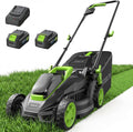 STEELITE 20V 13-Inch Electric Lawn Mower, Brushless Cordless Push Mower with 2 x 4.0Ah Batteries for Extended Runtime & Charger, 5-Position Height Adjustment, Lightweight for Small Yards