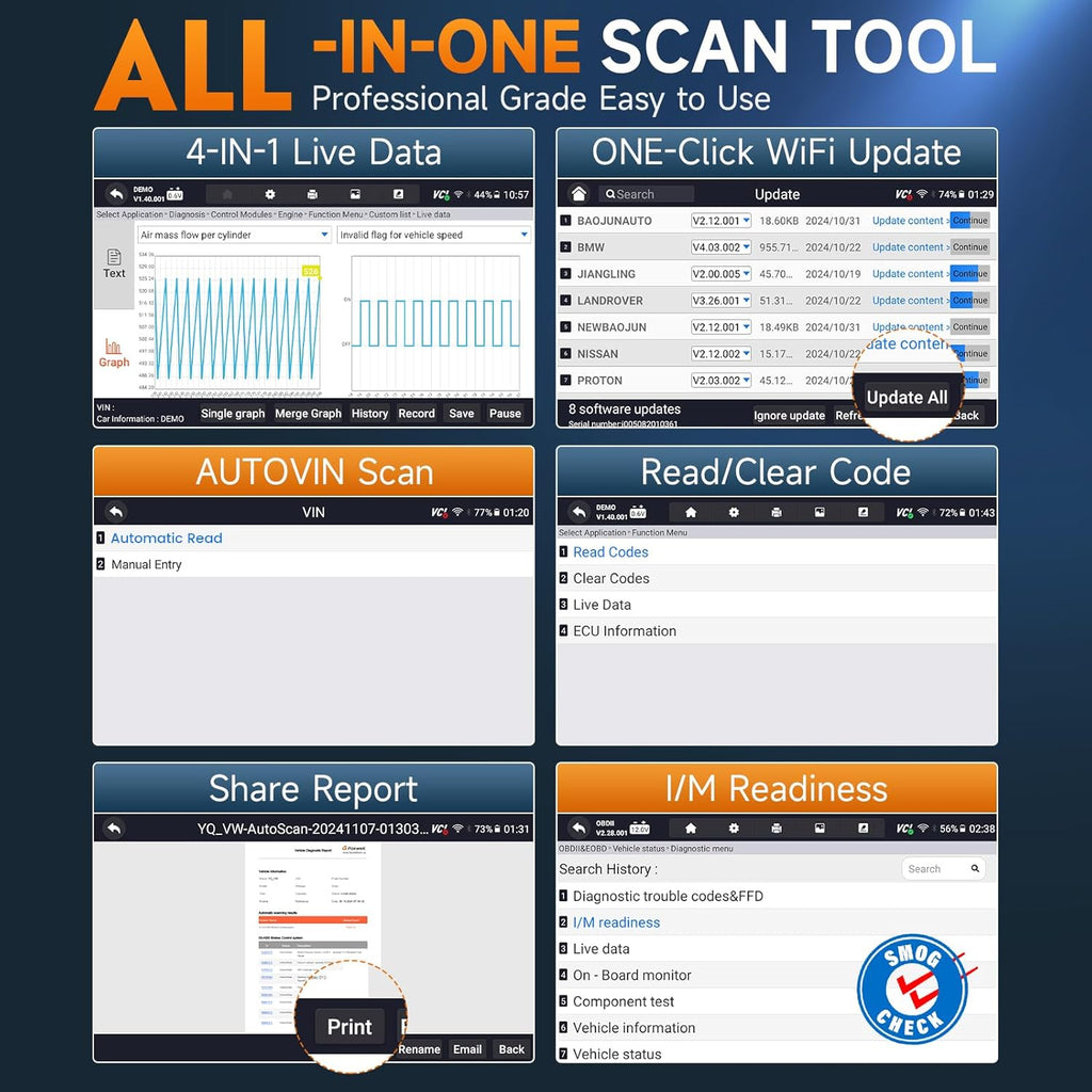 2026 FOXWELL NT716 Bidirectional OBD2 Scanner, 4-System Diagnostic Tool for ABS, SRS, Transmission & Engine, 9 Reset, ABS Bleeding, AutoVIN, Live Data, Upgraded from NT6X4, Lifetime Free Updates,Black