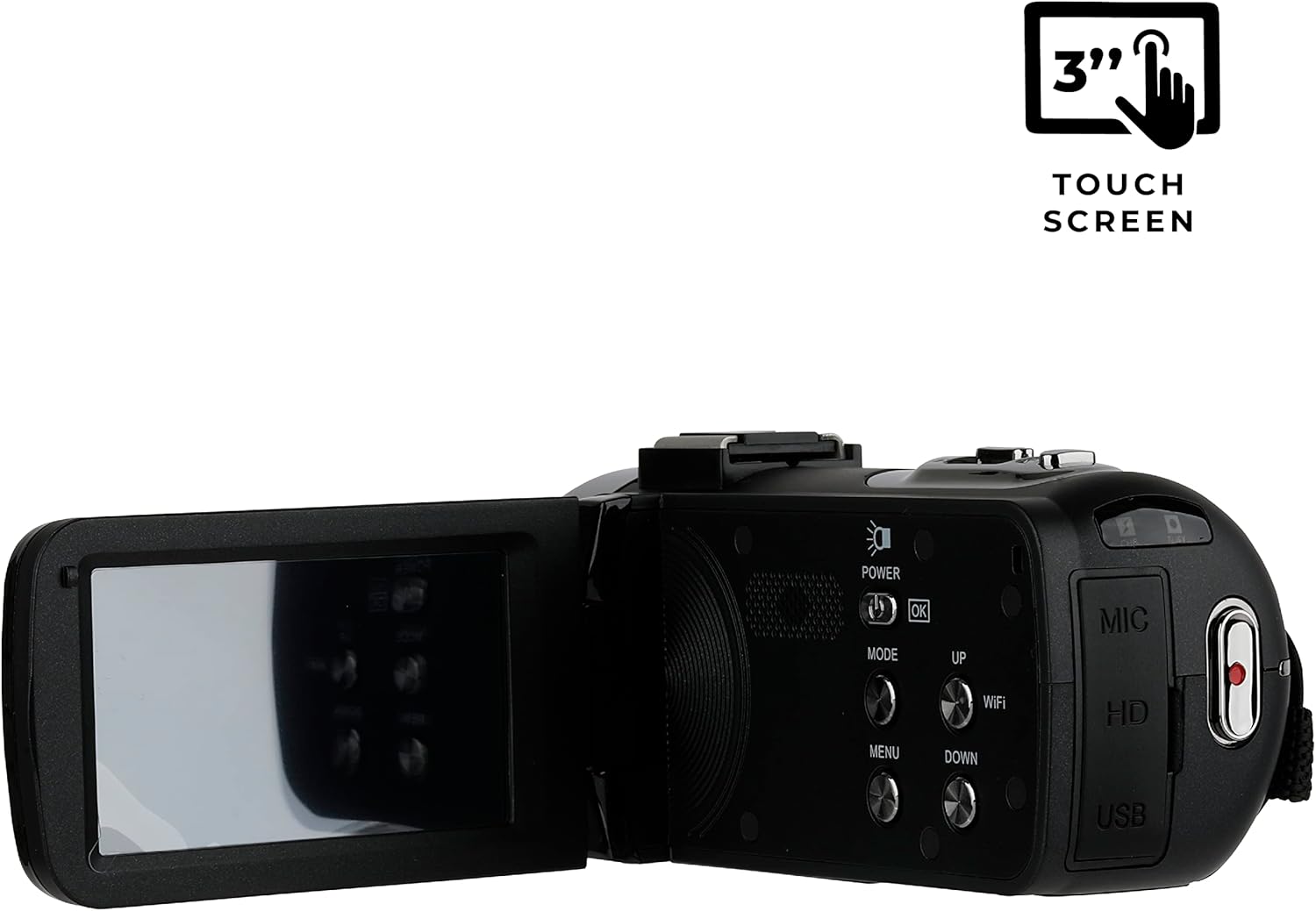 Vivitar 4K Video Camera, Wi-Fi Ultra HD Camcorder with 18x Digital Zoom, 3” IPS Touchscreen Video Recorder with Night Vision, Vlogging Camera with 3.5mm Microphone Jack, Rechargeable, SD Card Slot