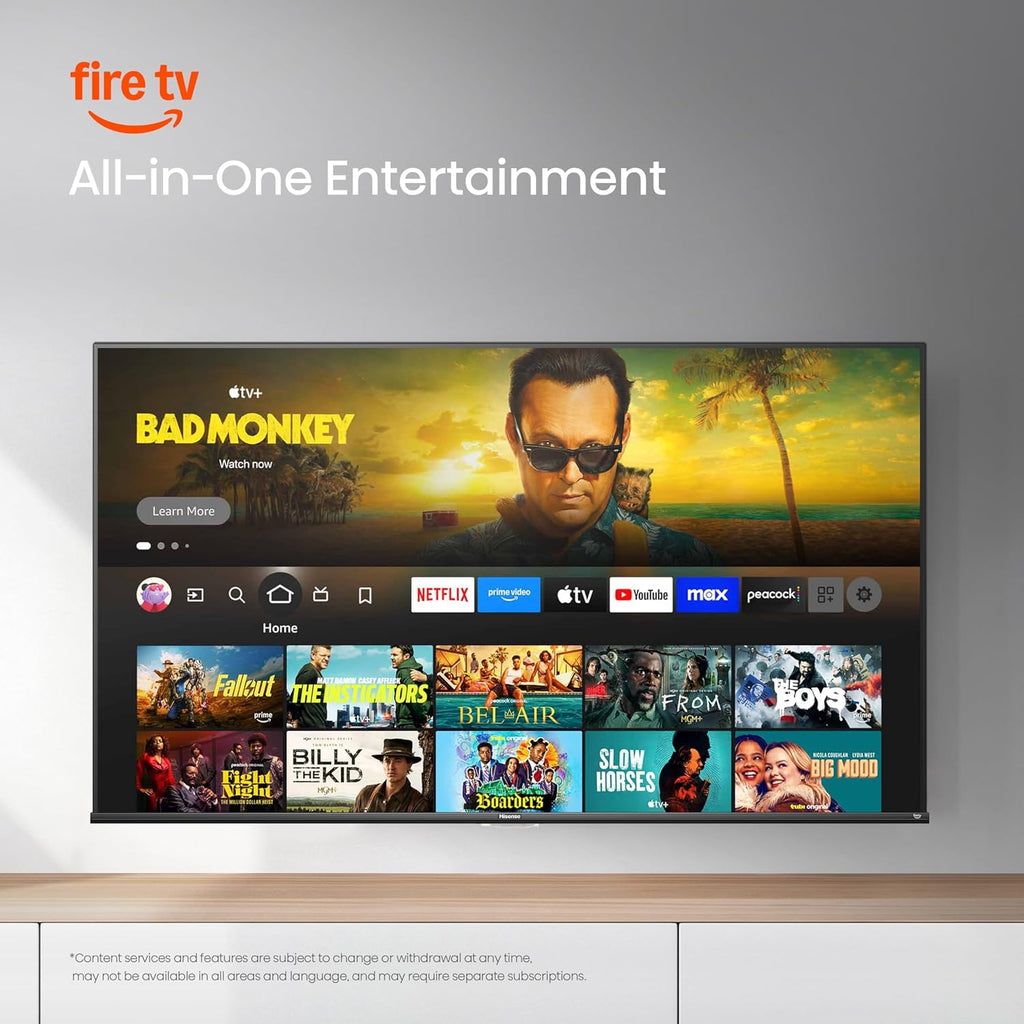 Hisense 55" Class A7 Series (55A7NF,2025 Model) 4K UHD Smart Fire TV, Voice Remote with Alexa, Wide Color Gamut, HDR10+, Dolby Vision & Atmos, Game Mode, ALLM, Stream Live TV Without Cable