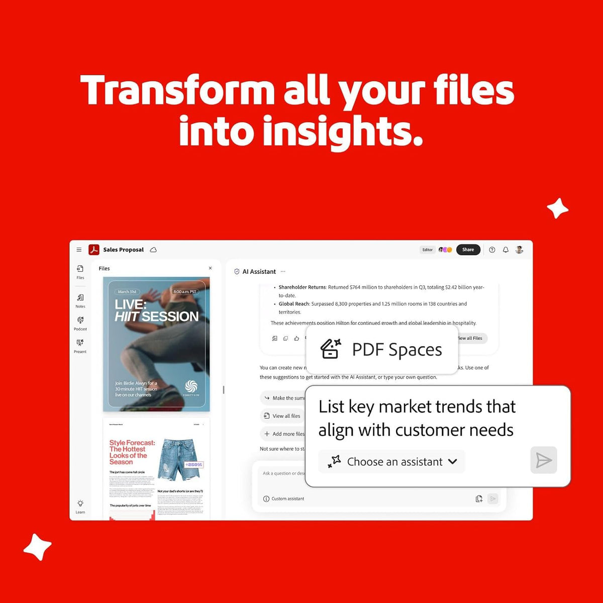 Adobe Acrobat Studio | PDF Software | Create and edit PDF's with AI Insights | 12-Month License | PC/MAC Online Code | Activation Required