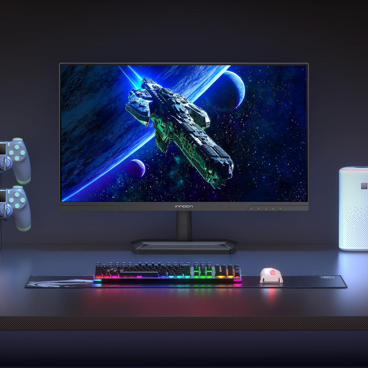 INNOCN 24.5 Inch Gaming Monitor 1440P 240Hz QHD 2K PC Desktop Screen Fast IPS DisplayPort 1.4 HDMI 2.1 Display, Up to 0.5ms, HDR10, Built-in Speaker, 25G2S