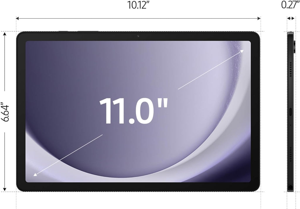 Samsung Galaxy Tab A9+ 64GB 10.9'' Android Tablet + Galaxy Tab A9+ Book Cover (Black), Upgraded Chipset, Multi Window Display, Slim, Light, Durable Design, Graphite with Accessories