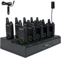 Retevis RT22S Walkie Talkies for Adults,Portable FRS Two-Way Radios(10 Pack) with 10 Way Multi Gang Charger, Handheld 2 Way Radio Rechargeable,Charging Progress Visible for Business Warehouse School
