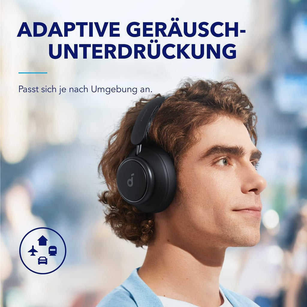 Soundcore by Anker Space Q45 Adaptive Active Noise Cancelling Headphones, Reduce Noise by Up to 98%, 50H Playtime, App Control, LDAC Hi-Res Wireless Audio, Comfortable Fit, Bluetooth 5.3 (Renewed)