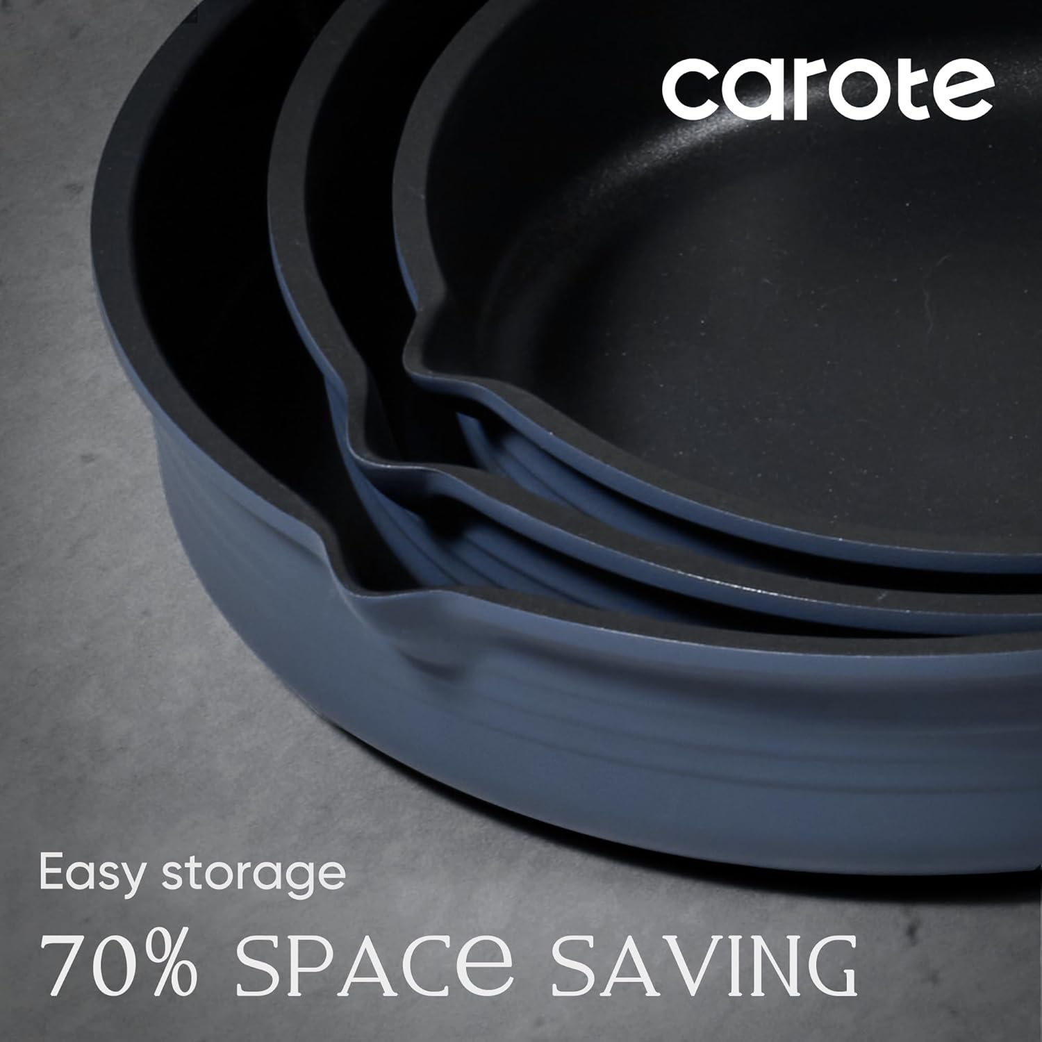 CAROTE 30-Piece Titanium Cookware Set, Nonstick Pots and Pans Set with Detachable Handle, RV Kitchen Cooking Set, Camping Use, Induction Compatible, Dishwasher & Oven Safe