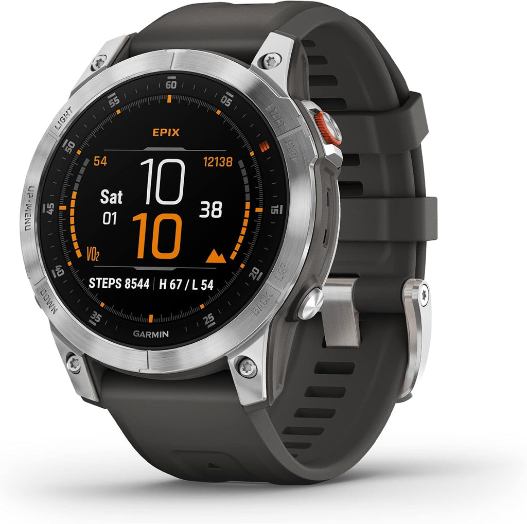 Garmin epix Gen 2, Premium Active smartwatch, Touchscreen AMOLED Display, Adventure Watch with Advanced Features, Slate Steel