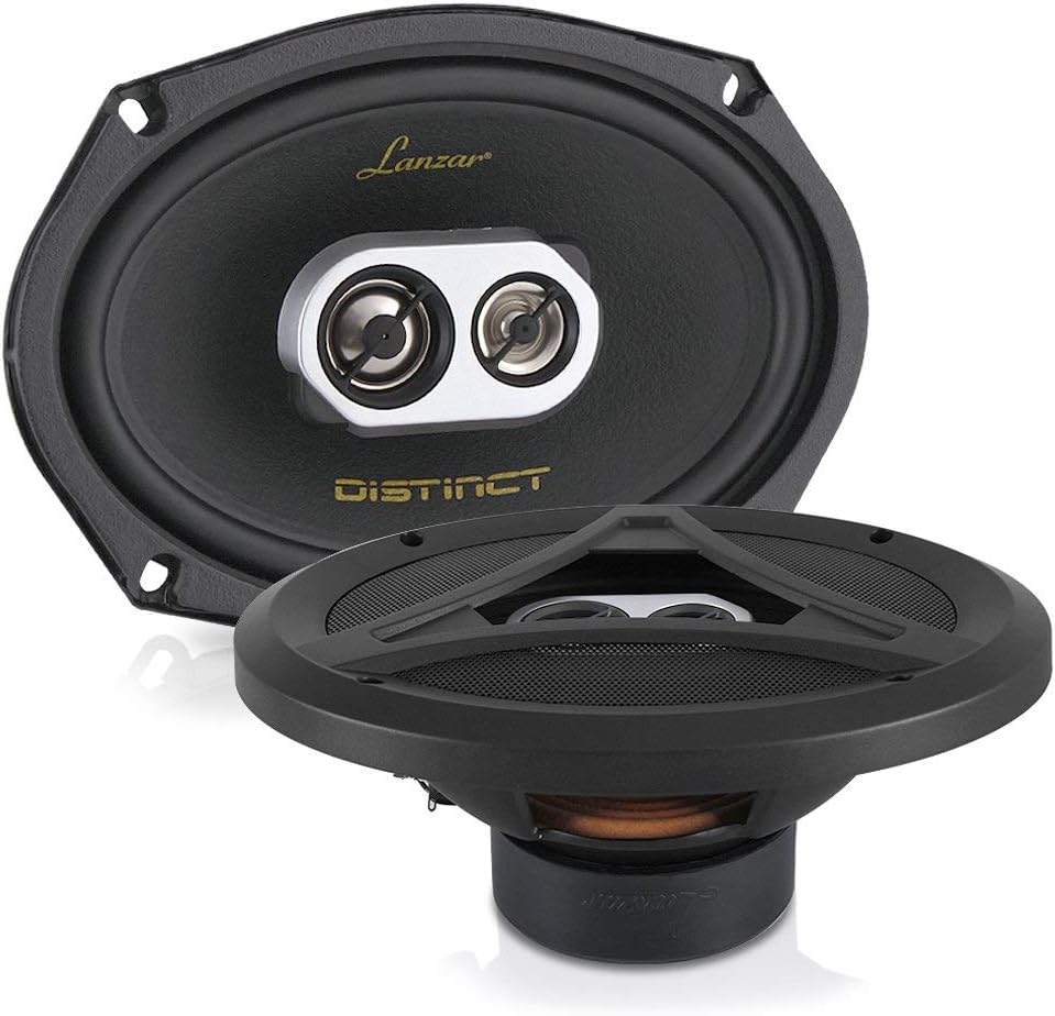 Lanzar 3-Way Universal Car Stereo Speakers - 200W 5” x 7” / 6” x 8” Universal OEM Quick Replacement Component Speakers Vehicle Door/Side Panel Mount Compatible, Pro Audio Car Speakers DCT6.93 (Pair)