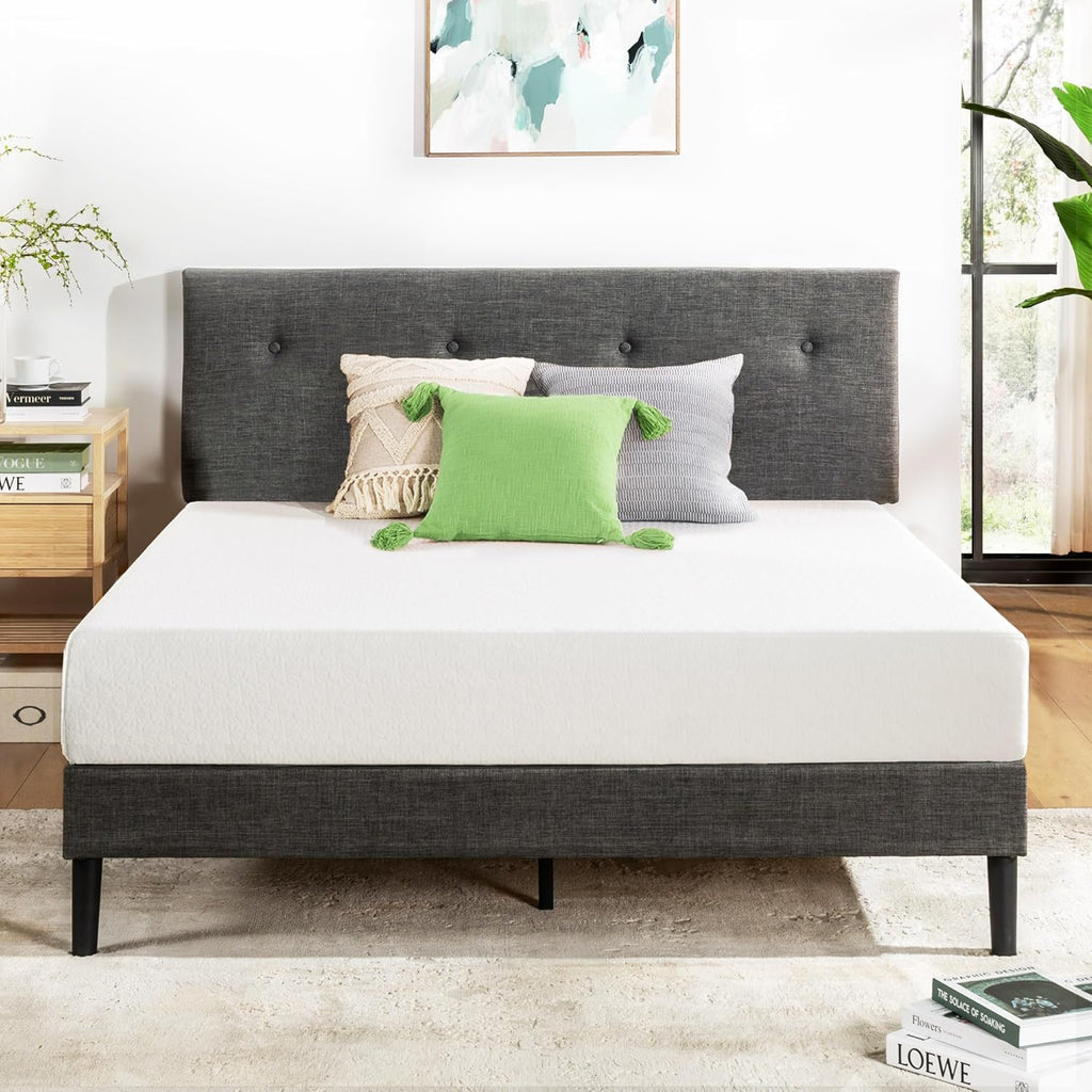 Best Price Mattress 8 inch Twin Mattress Bed-In-A-Box, Green Tea Memory Foam, White