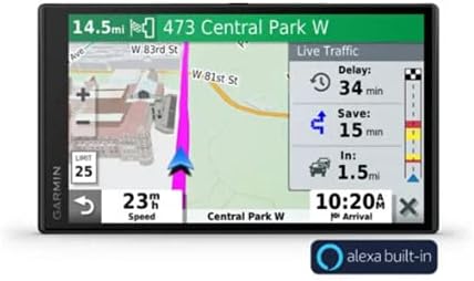Garmin DriveSmart 65 with Amazon Alexa, Built-in Voice-Controlled GPS Navigator with 6.95” High-Res Display