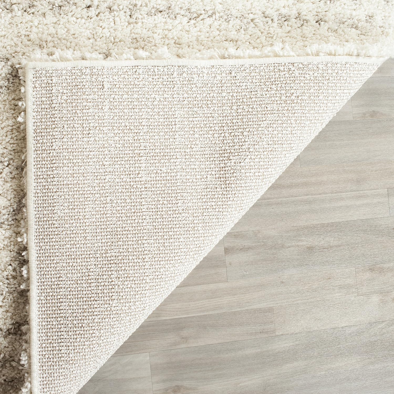 SAFAVIEH Area Rug 8x10 - Arizona Shag Collection - Large - Ivory & Beige, Moroccan Boho Design, Non-Shedding & Easy to Clean, Ideal for Living Room, Bedroom, Dining Space (ASG741A)