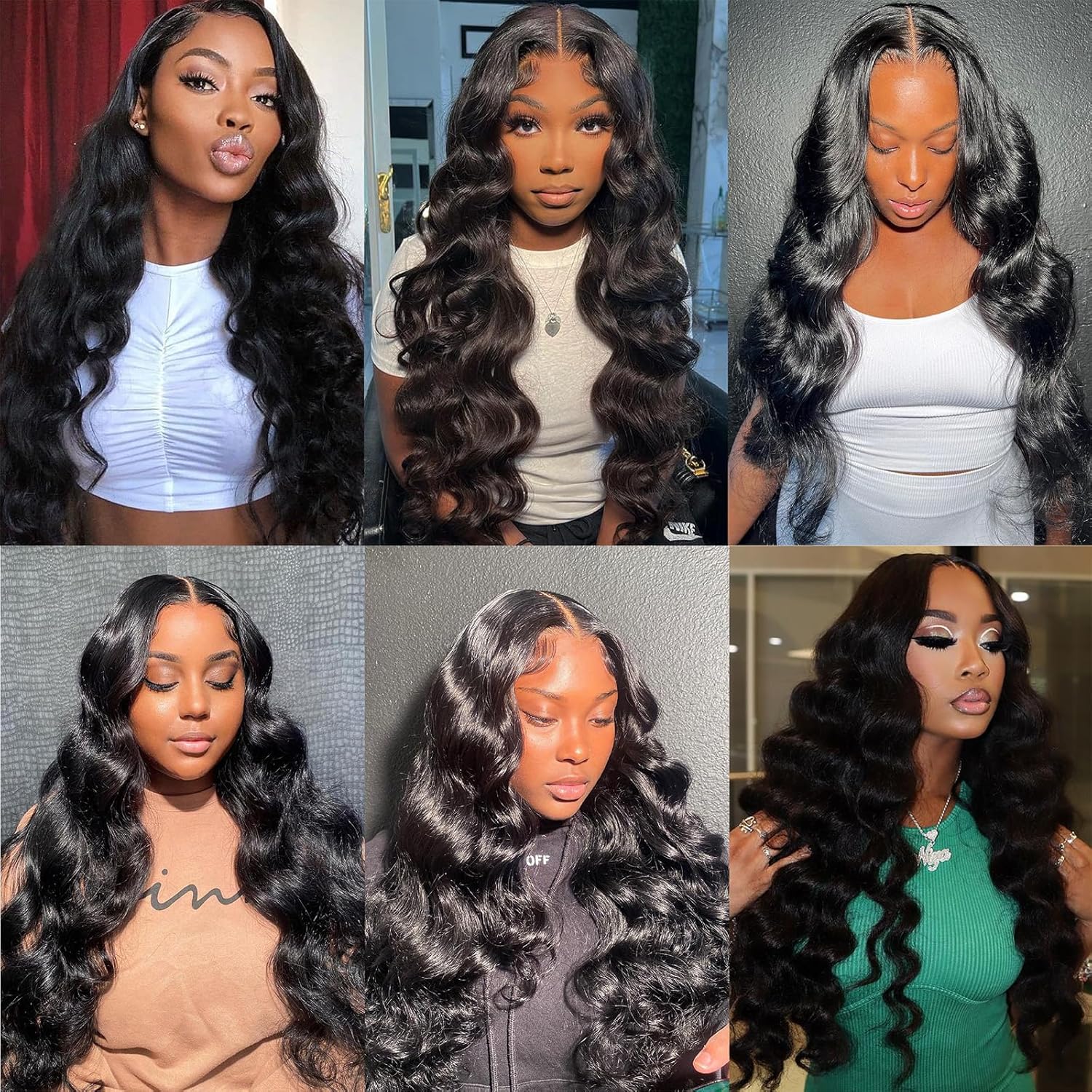 Brbeawor 14A Brazilian Body Wave Bundles Human Hair 22 24 26 Inch 100% Real Raw Virgin Human Hair Bundles Body Wave 3 Bundles Human Hair Extension Natural Color（22 24 26）
